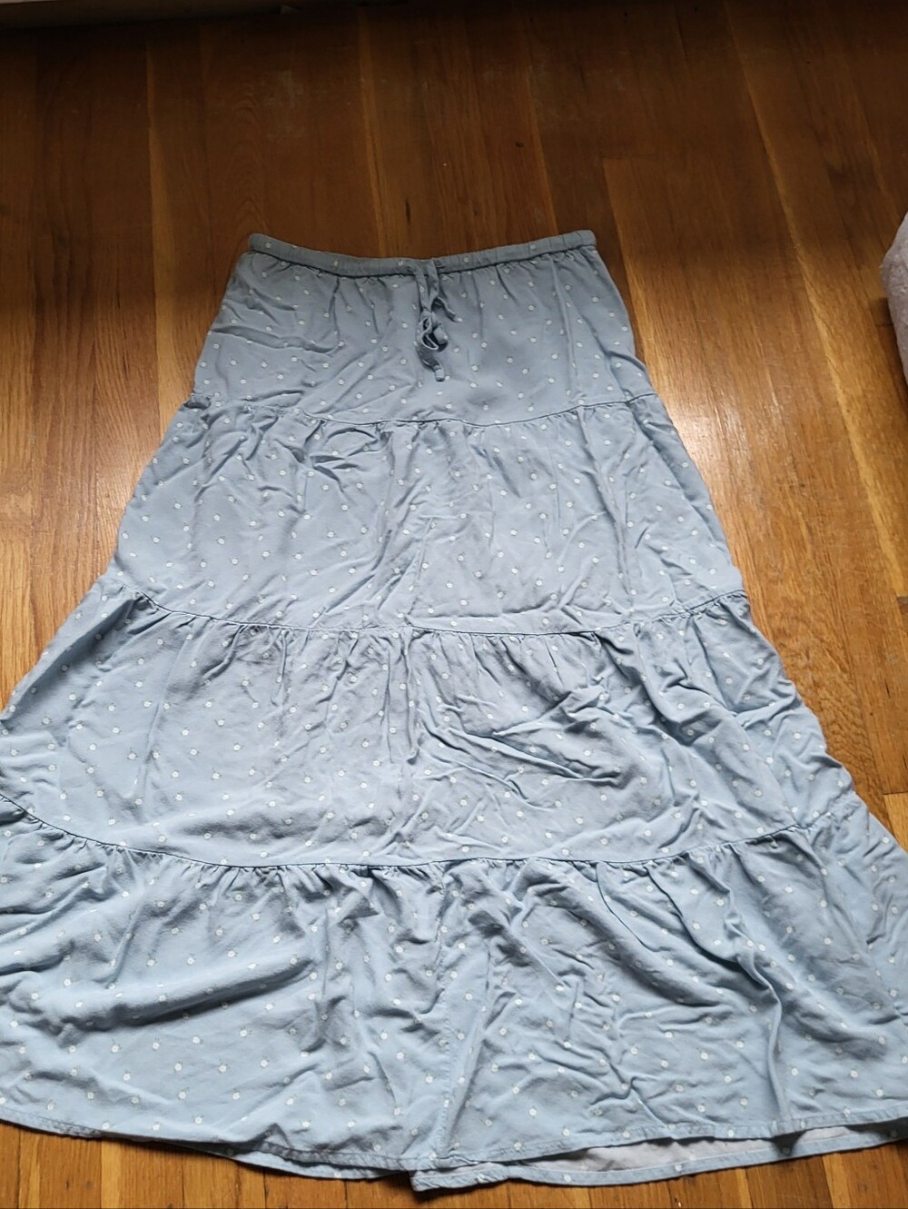 Aeropostale Light Blue Floral Maxi Skirt